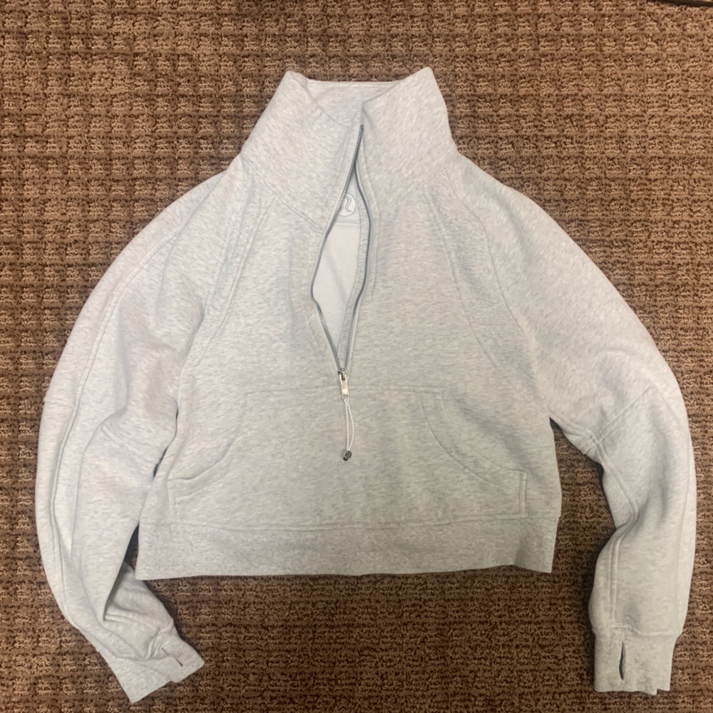 Lululemon Grey Scuba Funnel Neck